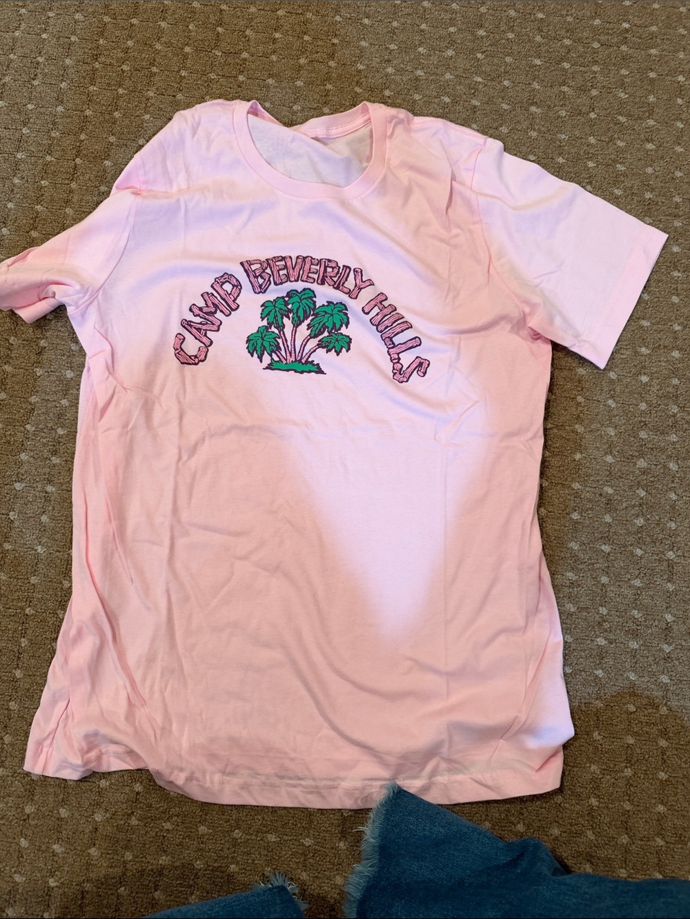 Vintage camp Beverly Hills Pink Graphic Tee for women